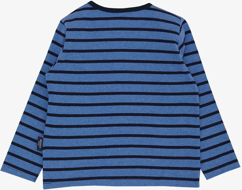 بريز Baby Boy Long Sleeve T-Shirt Patchwork Striped 9 Months-3 Years, Blue