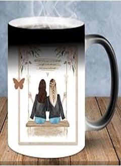 FUNKY Funky Store True Friends Printed Ceramic Magic Coffee Mug- Multicolour, 330 ml, Microwavable 