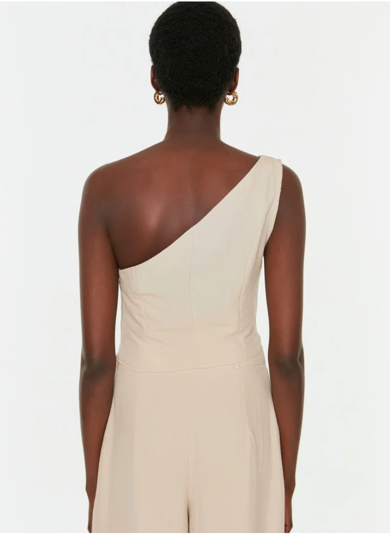 trendyol One Shoulder Knitted Crop Top
