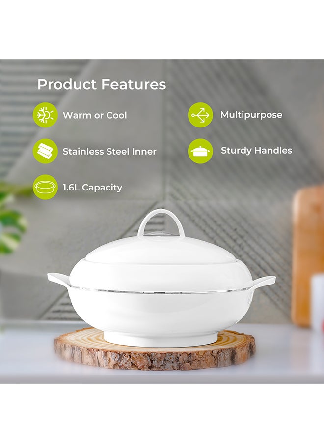 Royalford Omega Gold Insulated Casserole, Firm Twist Lock RF11151 Strong Handles 1600ml Double Wall Insulated Serving Pot, Chapati Storage Box, Roti Serving Pot, Chapati Dabba Assorted Colors - Image 5