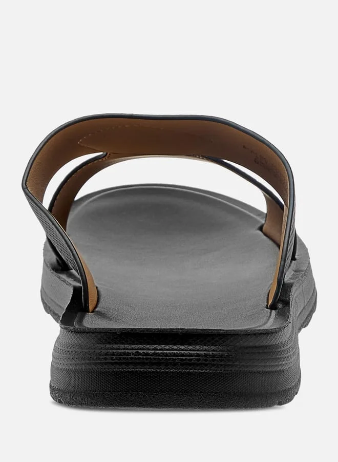 LBL by Shoexpress Men Textured Slip-On Arabic Sandals Ramadan Collection