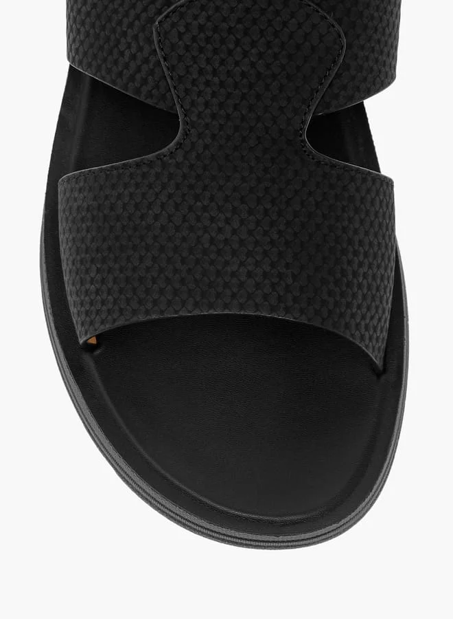 LBL by Shoexpress Men Textured Slip-On Arabic Sandals Ramadan Collection