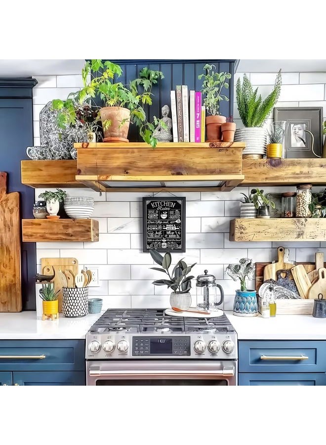 CrazySign Kitchen Rules Decor Sign Rustic Farmhouse Kitchen Tin Sign (3367) - Image 4