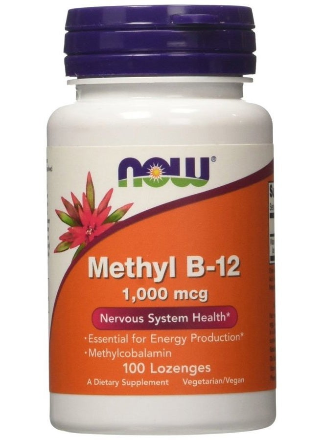 now Methyl B-12, 1000mcg, 100 LOZ Foods (Pack of 2) - Image 1