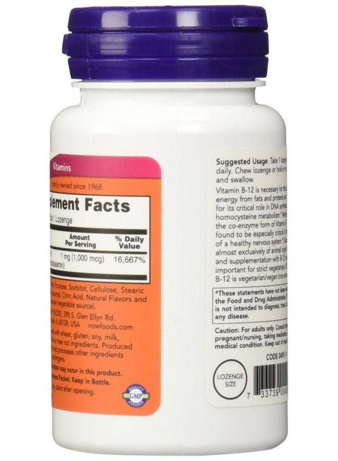 now Methyl B-12, 1000mcg, 100 LOZ Foods (Pack of 2) - Image 3