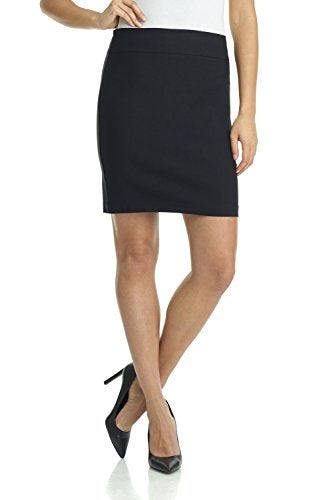 Rekucci Women's Ease Into Comfort Above The Knee Stretch Pencil Skirt (Medium, Black) - Image 1