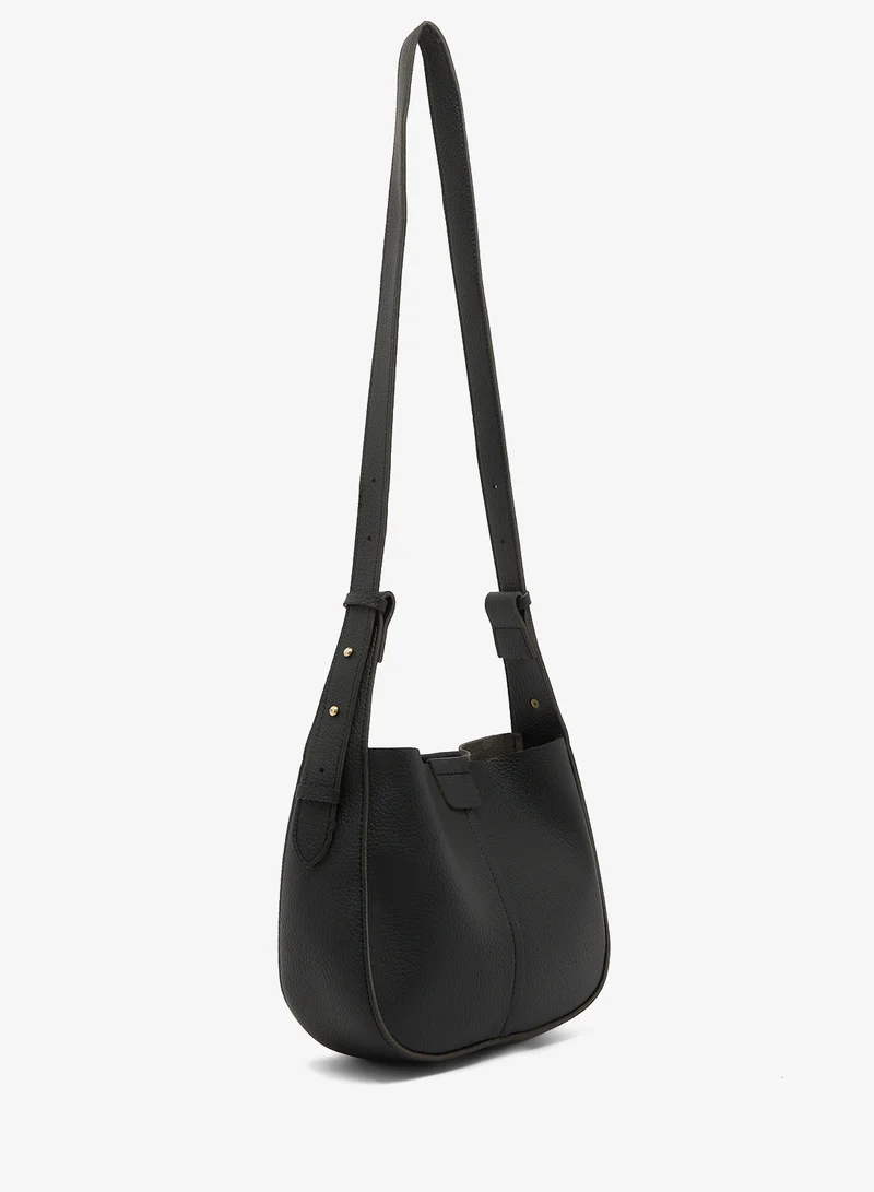 Ella Black Slouch Shoulder Bag