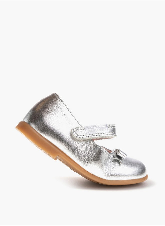 Pablosky Girls' Bow Accent Mary Jane Shoes with Hook and Loop Closure  - Image 5