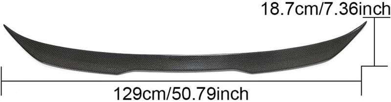 Wivplex Carbon Fiber Rear Trunk Spoiler for BMW 5 Series - Image 2