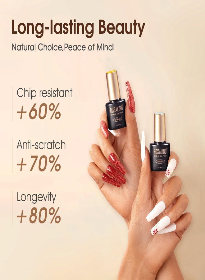 ROSALIND 8 PCS Dehydrator Nail Primer and Top & Base Coats Kit, Nail Strengthening System Superior Protein Bonding, Fast Air Dry for Acrylic Powders Nail Gel Polish - Image 5