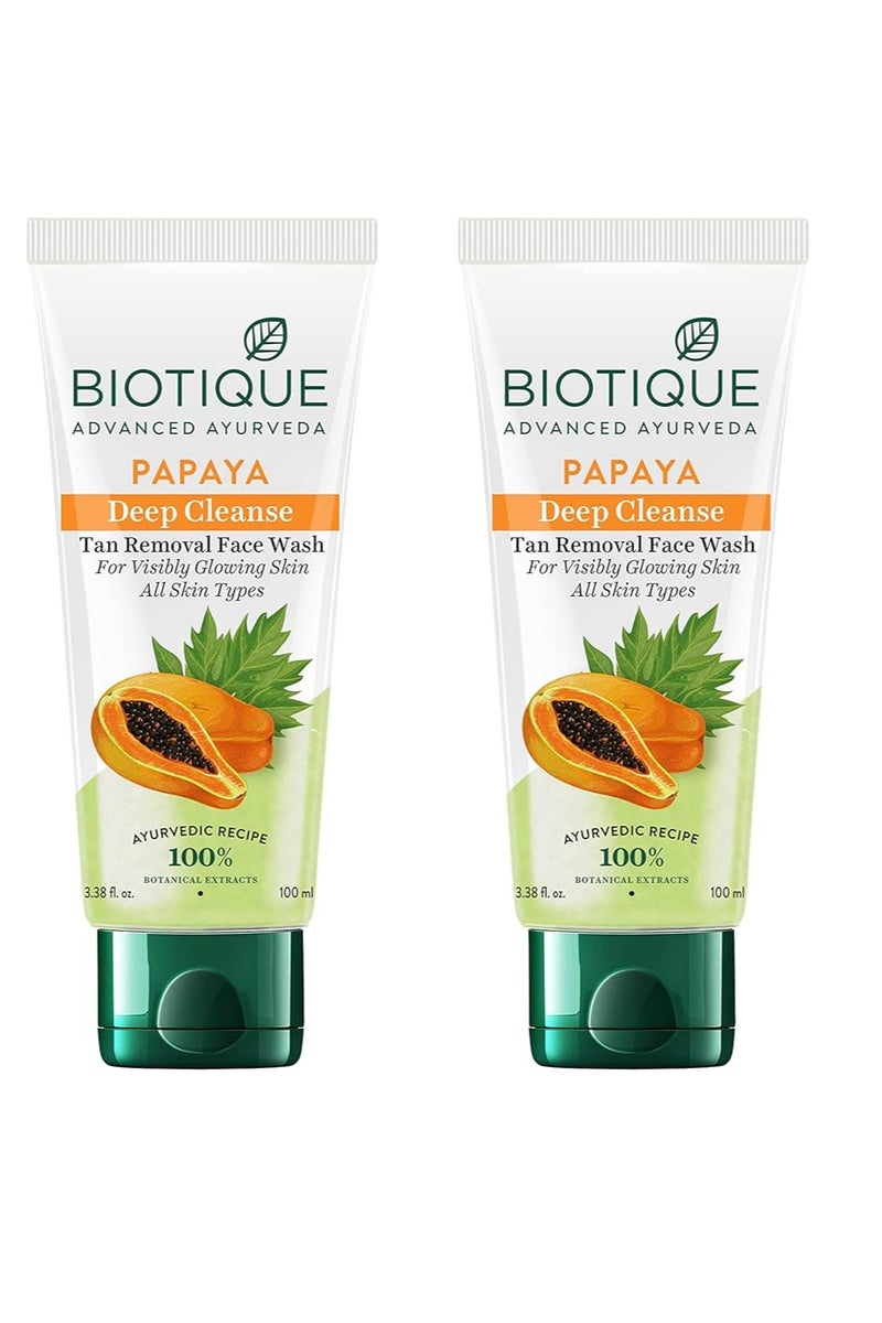 بيوتيك غسول الوجه بيوتيك للتنظيف العميق بالبابايا | تقشير لطيف | بشرة مشرقة | مستخلصات نباتية ١٠٠٪ | مناسب لجميع أنواع البشرة | ٢ × ١٠٠ مل - Image 1
