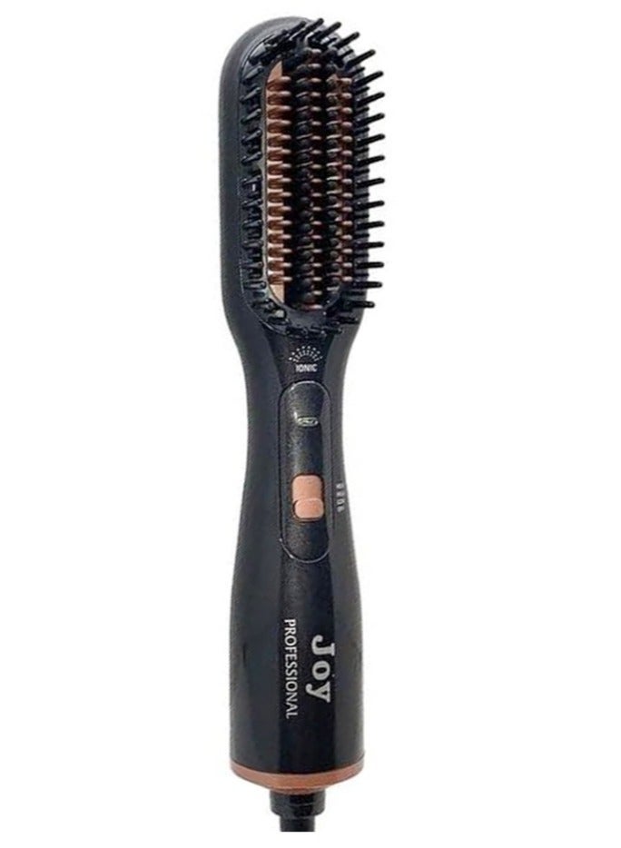 JOY CARE Professional 3-in-1 Hair Styling Brush, Dryer And Styler – All-In-One Hot Air Brush For Fast Drying, Straightening And Volumizing – Ceramic Ionic Technology Hair Tool For Women – Lightweight, Travel-Friendly Hair Dryer Brush With Adjustable Heat Settings - Image 1