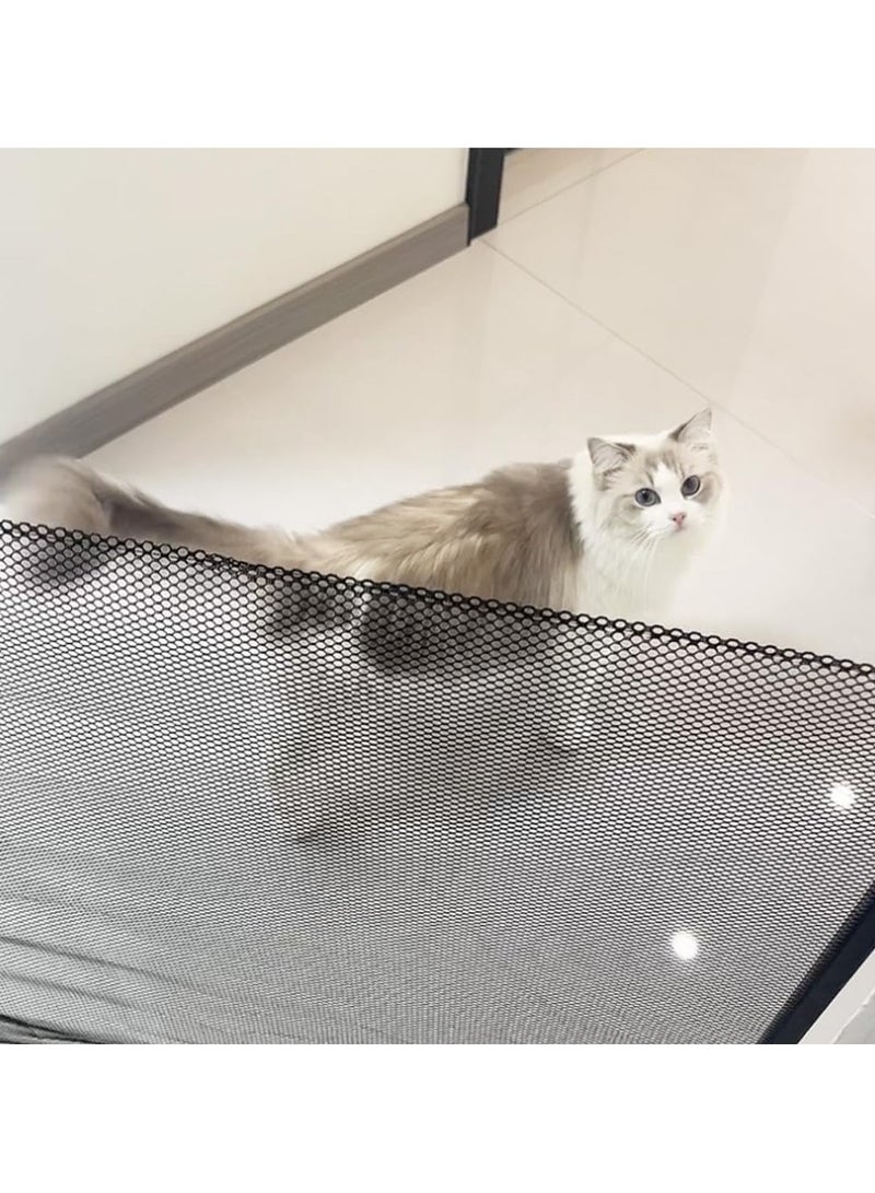 بوابة طفل أو بوابة كلب شبكة قابلة للسحب، بطول 78 سم سهل الاستخدام سياج محبوب لمدرج المنزل أبواب الممرات الداخلية والخارجية، بدون حفر (التركيبات 0~130CM الفتحات الواسعة) - Image 2