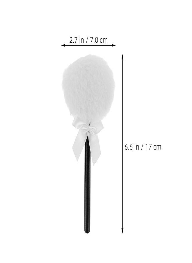 minkissy 2pcs Fluffy Powder Puffs Lollipop Shape Setting Powder Puff Loose Body Soft Cosmetic Makeup Puffs with Long Handle for Face Powder Makeup - Image 2
