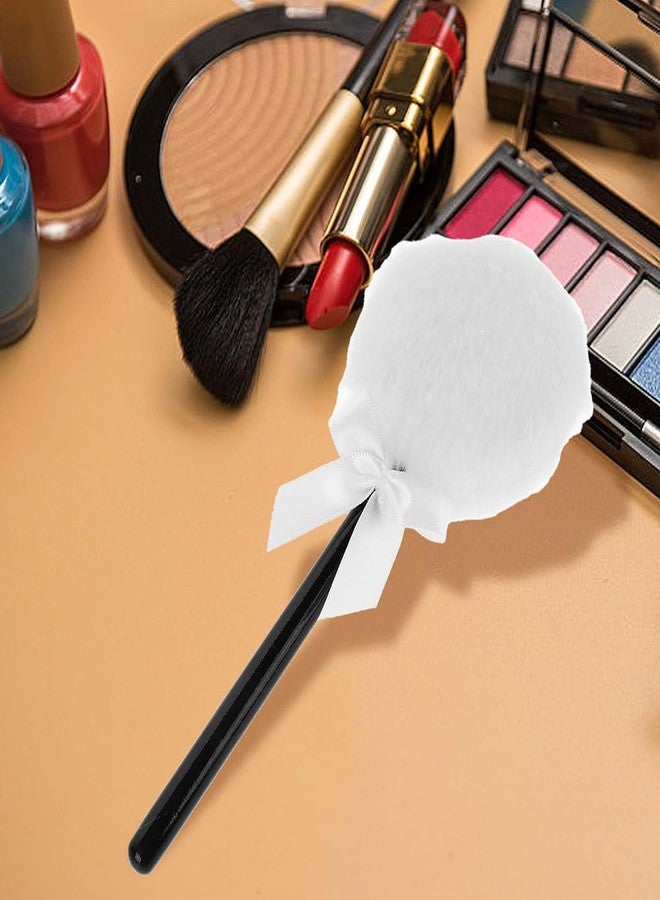 minkissy 2pcs Fluffy Powder Puffs Lollipop Shape Setting Powder Puff Loose Body Soft Cosmetic Makeup Puffs with Long Handle for Face Powder Makeup - Image 5