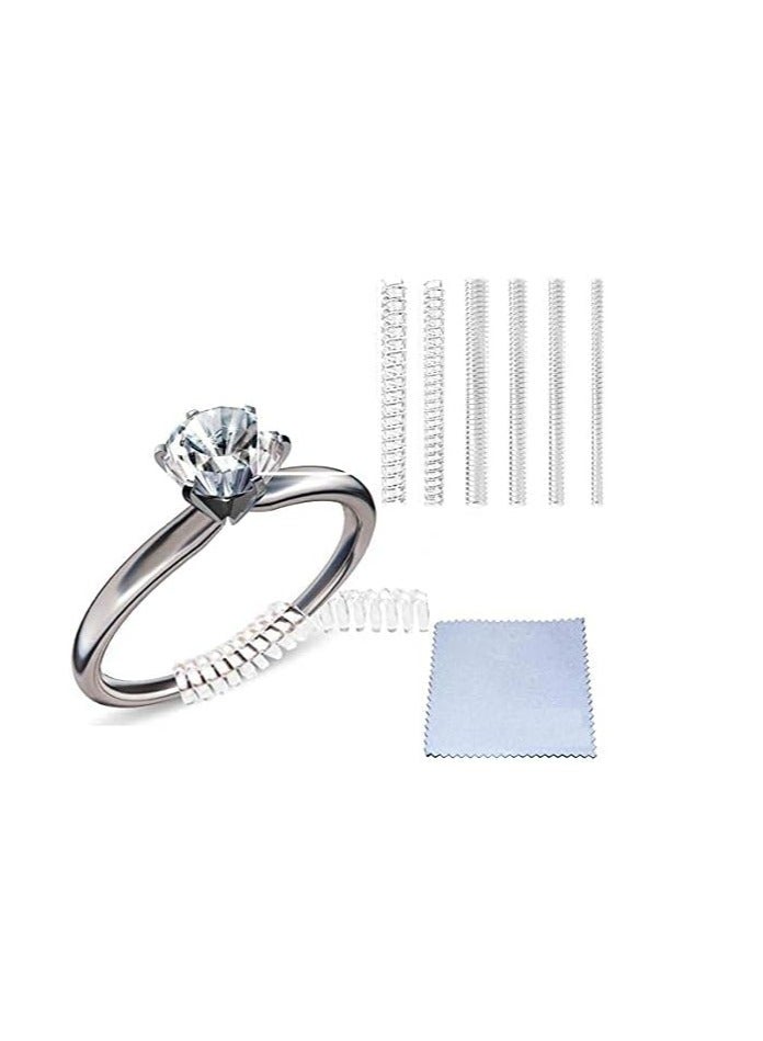 12 Pcs Ring Size Adjuster for Loose Rings, Eiito Ring Sizers Ring Spacers or Ring Tightener - Invisible Ring Guards - 4 Sizes Fitter, Resizer Fit Almost Any Size Rings  - Image 2