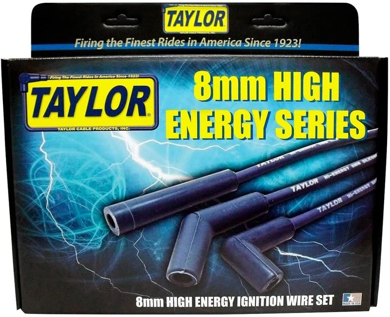 Taylor Cable 64604 Blue 8mm High Energy Spark Plug Custom Wire Set - Image 3
