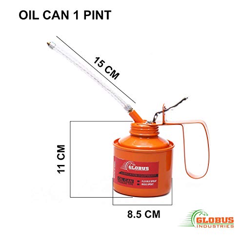 GLOBUS Oil Can- (1 Pint, Orange) with Flexible Nozzle - Image 4