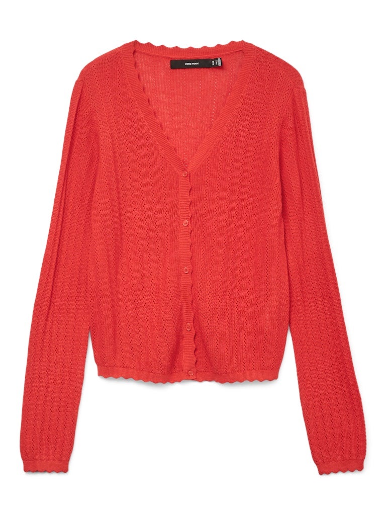 VERO MODA VMLUXLIGHT POINTELLE LS V-NECK CARDIGAN - Image 1