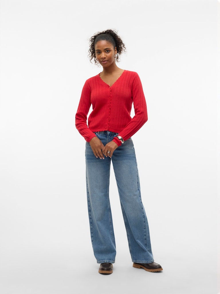 VERO MODA VMLUXLIGHT POINTELLE LS V-NECK CARDIGAN - Image 2