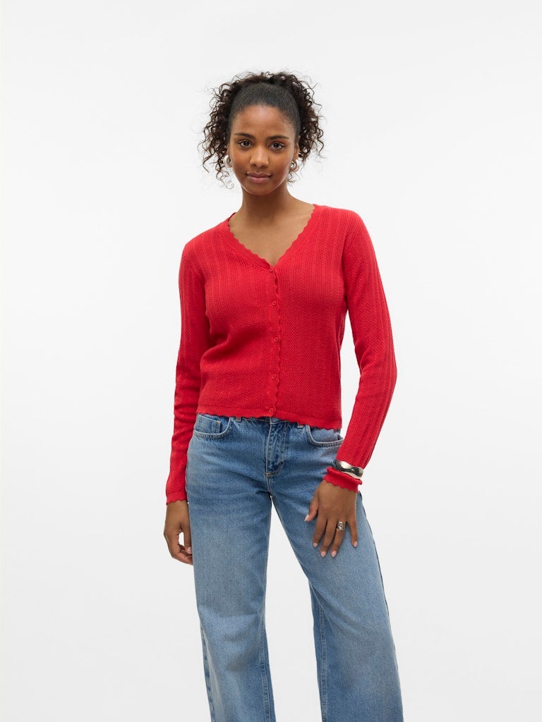 VERO MODA VMLUXLIGHT POINTELLE LS V-NECK CARDIGAN - Image 4