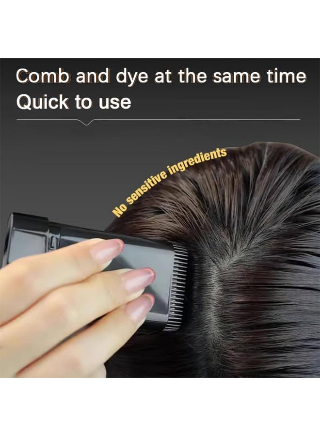 Meidián Portable Hair Dye Stick - Temporary Gray Coverage | 20g Disposable Plant Safe Hairdressing Stick, Easy Application, Quickly Coloring without Damaging Scalp Hair Color, Long-Lasting, Fill Color at Any Time for All Hair Types (01# Black)  - Image 4