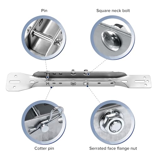 MS.GD Magisale Garage Door Parts Bracket Adjustable Reinforcement Bracket, Carbon Steel Zinc Plated - Image 3