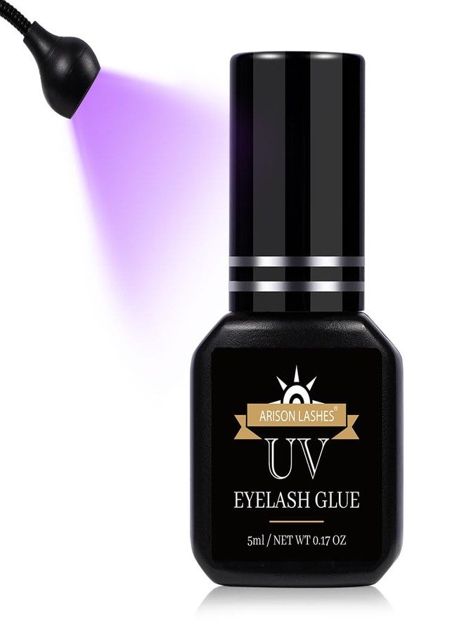 ARISON LASHES UV Eyelash Extension Glue Safe and Mild Without Irritation 1 Sec Drying Time 9-10 Weeks Retention Maximum Adhesion for Semi-Permanent Extensions Professional Use Only （Strong Style） - Image 1