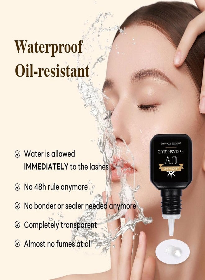 ARISON LASHES UV Eyelash Extension Glue Safe and Mild Without Irritation 1 Sec Drying Time 9-10 Weeks Retention Maximum Adhesion for Semi-Permanent Extensions Professional Use Only （Strong Style） - Image 3