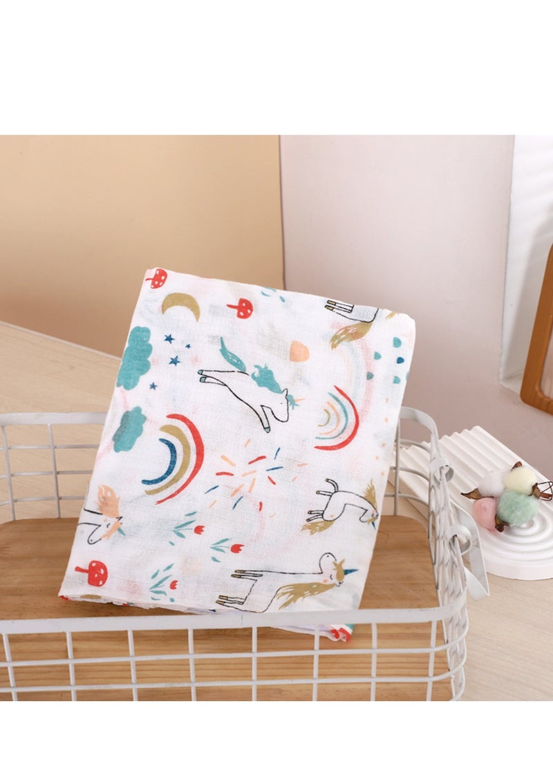 Generic - (3 Pack) Baby Blankets soft Bamboo Baby Muslin Swaddle Blankets Premium Knit Baby Burp Cloth Muslin Baby Muslin Blankets 110*120cm - Image 1