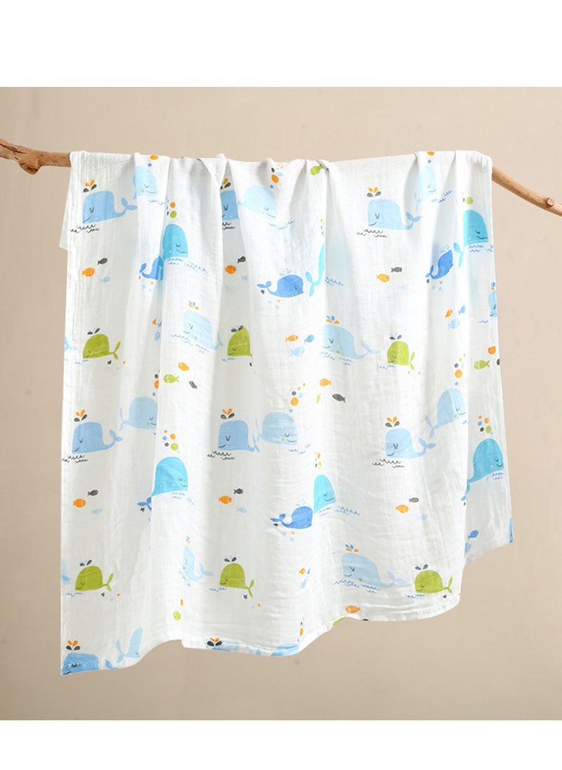 Generic - (3 Pack) Baby Blankets soft Bamboo Baby Muslin Swaddle Blankets Premium Knit Baby Burp Cloth Muslin Baby Muslin Blankets 110*120cm - Image 1