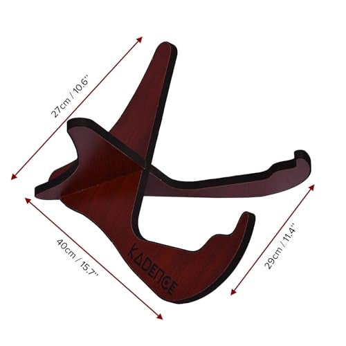 Kadence Guitar Stand Universal Wooden Guitar Stand X-Frame Style Portable String Instrument Holder with Soft Rubber Covering for Acoustic Classical Bass Guitars HJ44 - Image 3