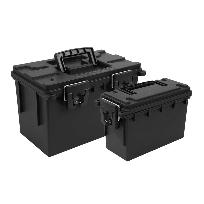 Sheffield 12706 Storage Bins With Lids, 2-Pack Stackable Storage Bins, Made in USA, Lockable and Water-Resistant Containers with Lids, Plastic Containers for Home, Classroom, and Dorm - Image 1