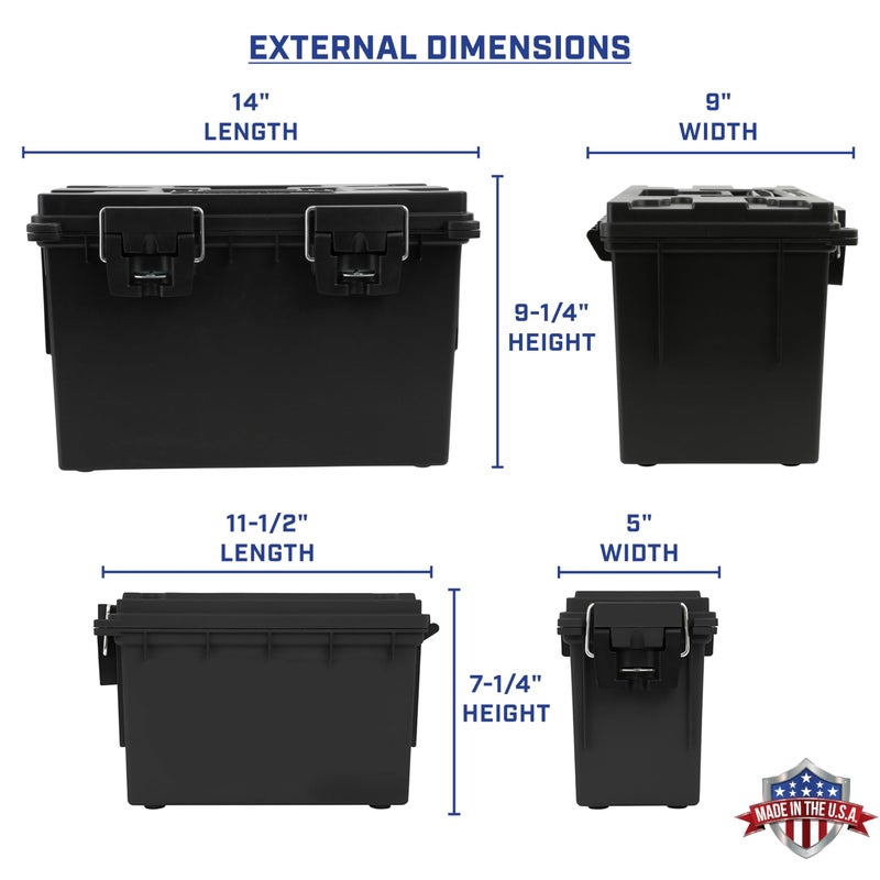 Sheffield 12706 Storage Bins With Lids, 2-Pack Stackable Storage Bins, Made in USA, Lockable and Water-Resistant Containers with Lids, Plastic Containers for Home, Classroom, and Dorm - Image 4
