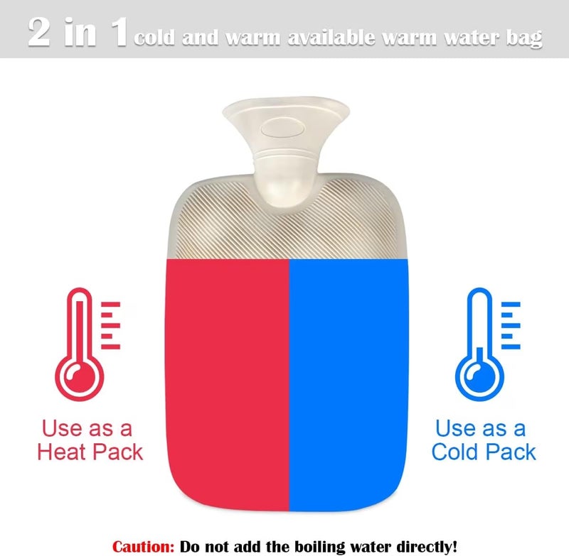 HomeFast Hot Water Bag with Soft Cover for Pain Relief, Heating Pad Hot Water Bottle & Rubber Bottle for Body Pain Relief, Neck, Hand Feet and Shoulder Pain Warmer, PVC Material, 1000ml - Image 5