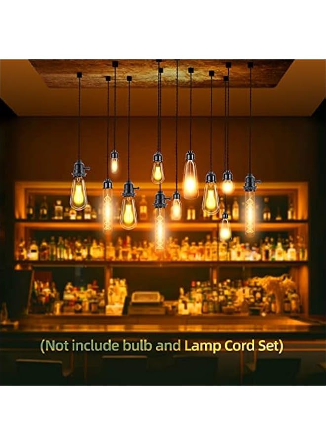 UL Listed E26 Light Socket, Lamp Socket Replacement with ON/Off Switch Medium Base Lamp Parts with 2 Lamp Socket Ring, Light Bulb Fixture Socket for Table Lamp, Floor Lamp, 2 Pack  - Image 3