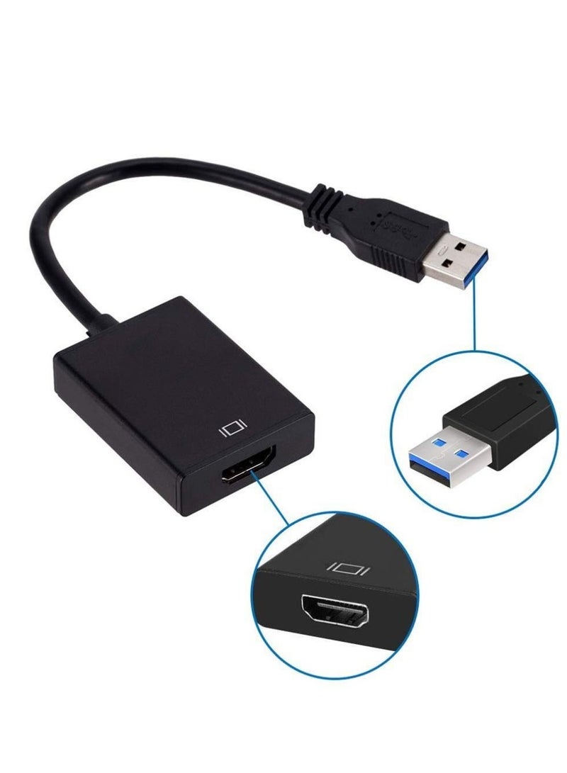 USB to HDMI Adapter - 1080P Video Converter for PC, Laptop, Projector & HDTV - Compatible with Windows 10/8/7/XP, USB 3.0/2.0 - Image 2