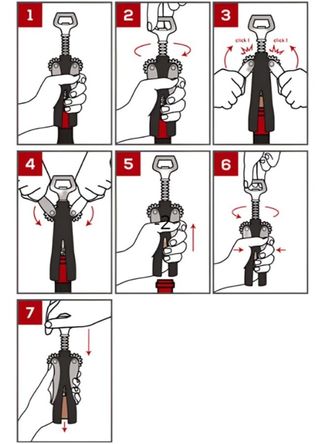 Peugeot Beverage Souverain Corkscrew & Bottle Opener. Winged Manual Wine Opener. Chrome plated metal and black bakelite. Integrated bottle top remover. Gift Box. - Image 2