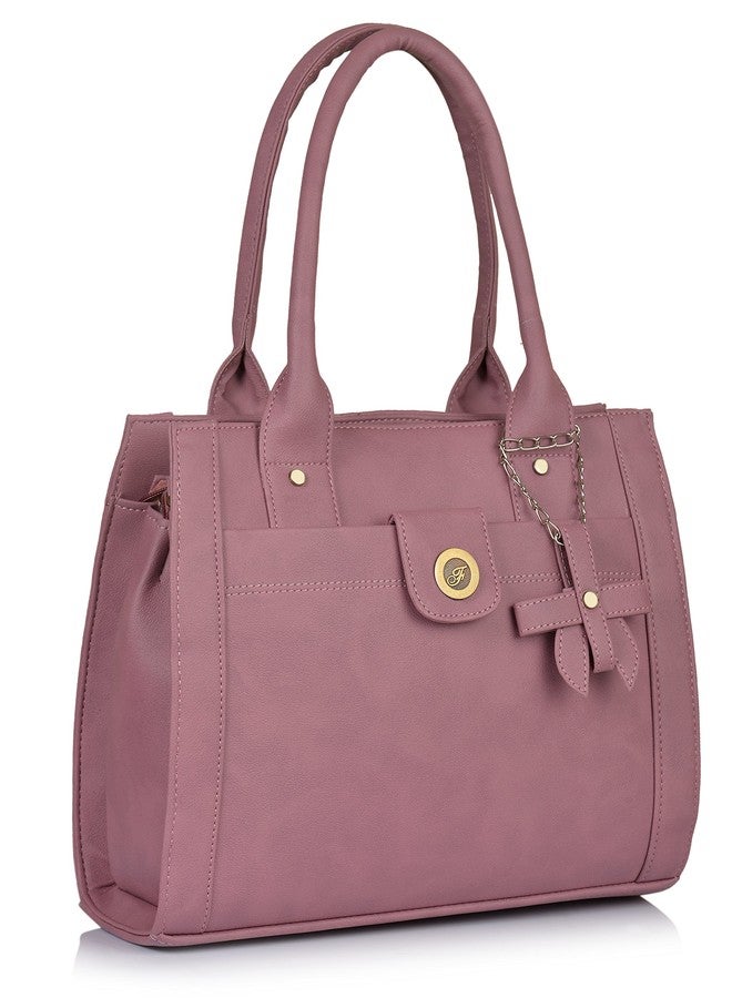 Fostelo Women's Angel Kiss Satchel Tote Handbag for Women | Ladies Purse | Stylish Shoulder Bag | Gift For Women | Light Pink - Image 1