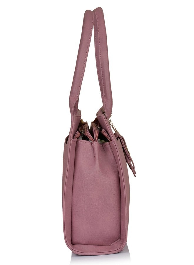 Fostelo Women's Angel Kiss Satchel Tote Handbag for Women | Ladies Purse | Stylish Shoulder Bag | Gift For Women | Light Pink - Image 5