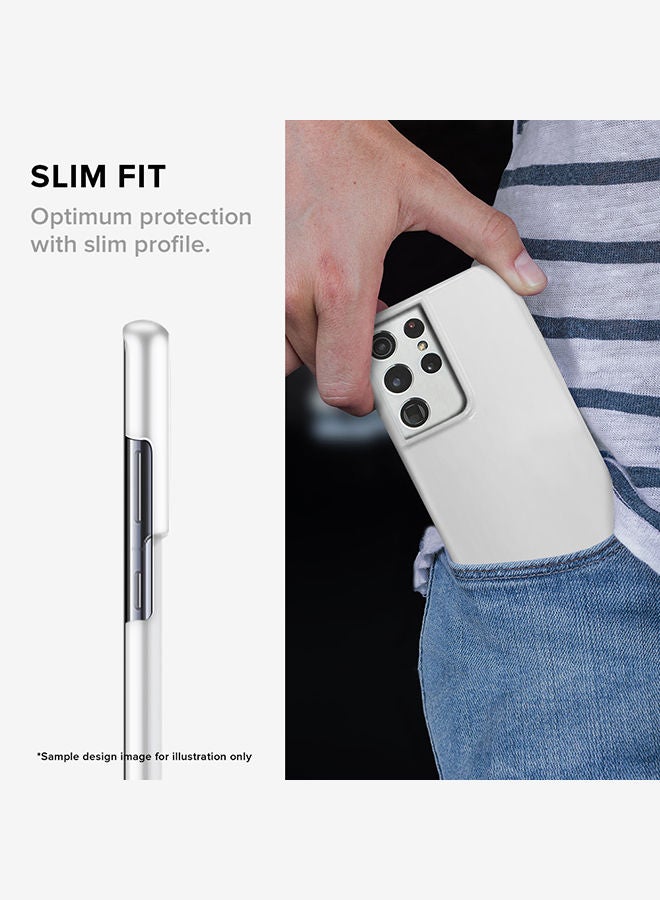 Stylizedd Slim Cover for Samsung Galaxy S21 Ultra 5G Case Snap Classic Series Mobile Cover Hard PC Shield Matte Finish Print -UAE-Player-A.Mabkhout - Image 4