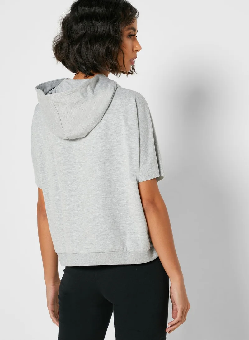 GUESS Logo Cropped Hoodie