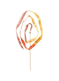 Sarah's Silks Sarah's Silks Boho Rainbow Streamer - 8' Long Ribbon Wand for Kids, Pretend Play, Dance, Baton Stick Twirling, and Gymnastics Party Favors | 100% Silk and Wood Montessori and Waldorf Toys (1)  - Image 1
