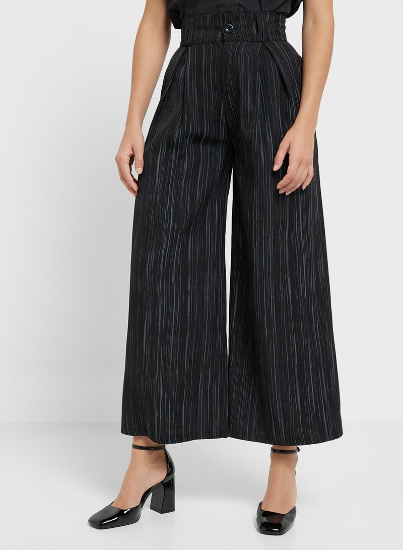 ELLA Wide Leg Pinstripe Pants  - Image 2