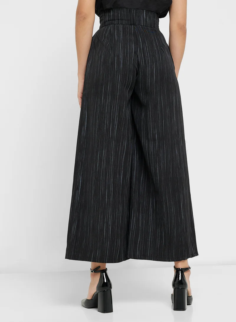 ELLA Wide Leg Pinstripe Pants