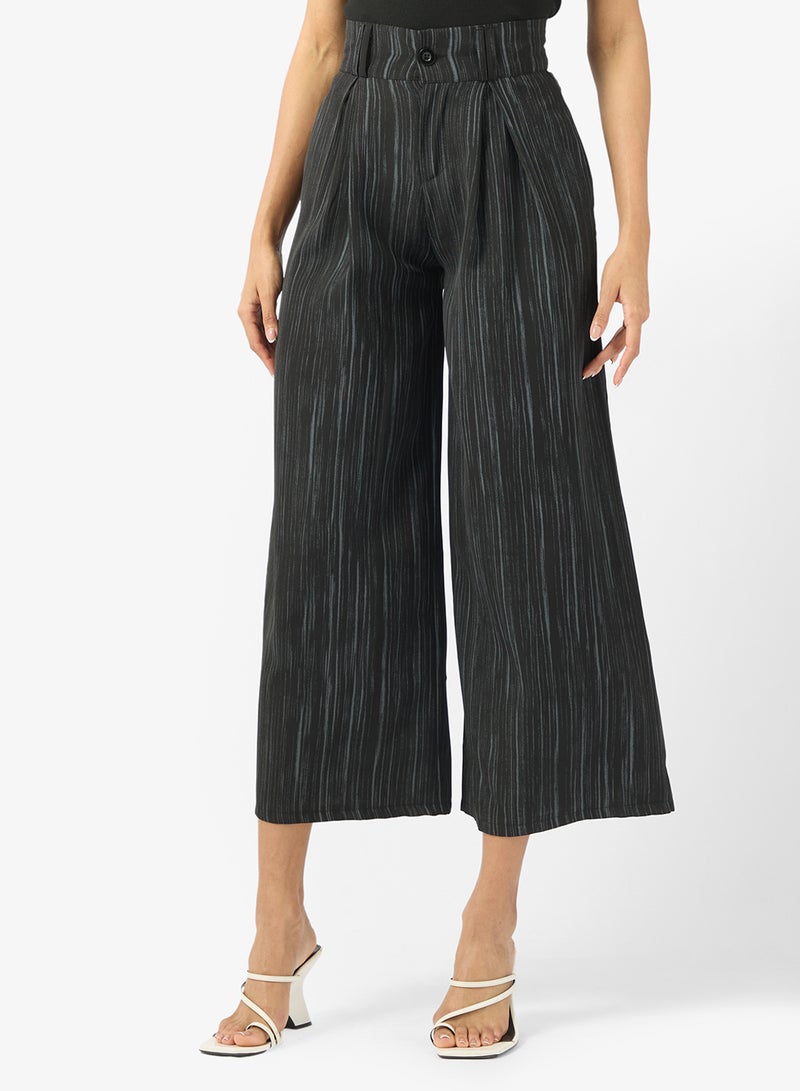 ELLA Wide Leg Pinstripe Pants - Image 1