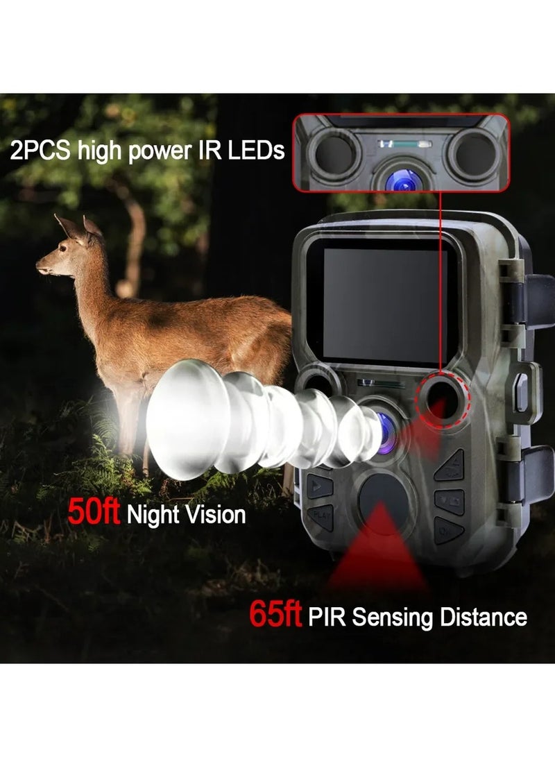 AROAQ Mini301 Trail Camera Night Vision Hunting Motion 1080P 20MP IP65 Waterproof Outdoor Wild Camera with IR LED Range Up To 65ft - Image 4