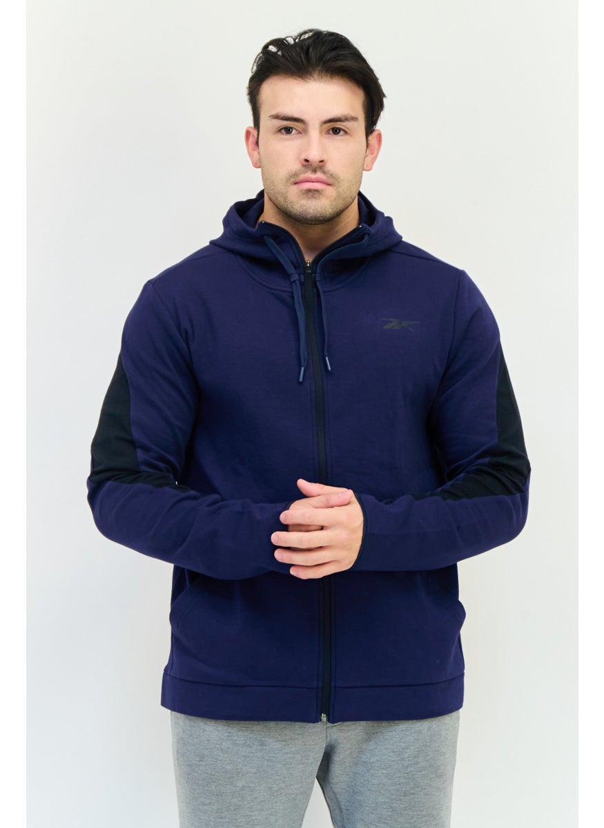 Reebok Men Sportswear Fit Hooded Outdoor Sweatshirt, Navy  - Image 1