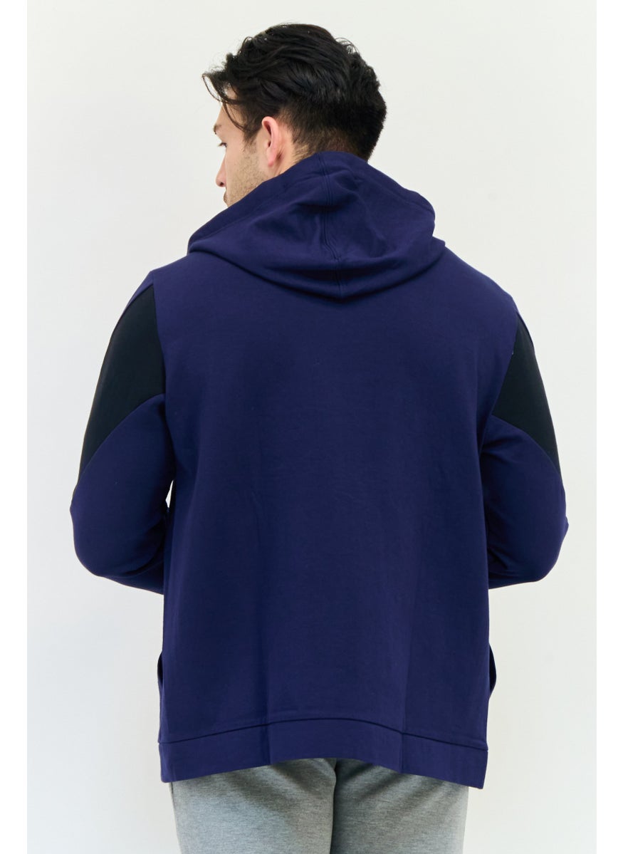Reebok Men Sportswear Fit Hooded Outdoor Sweatshirt, Navy  - Image 3