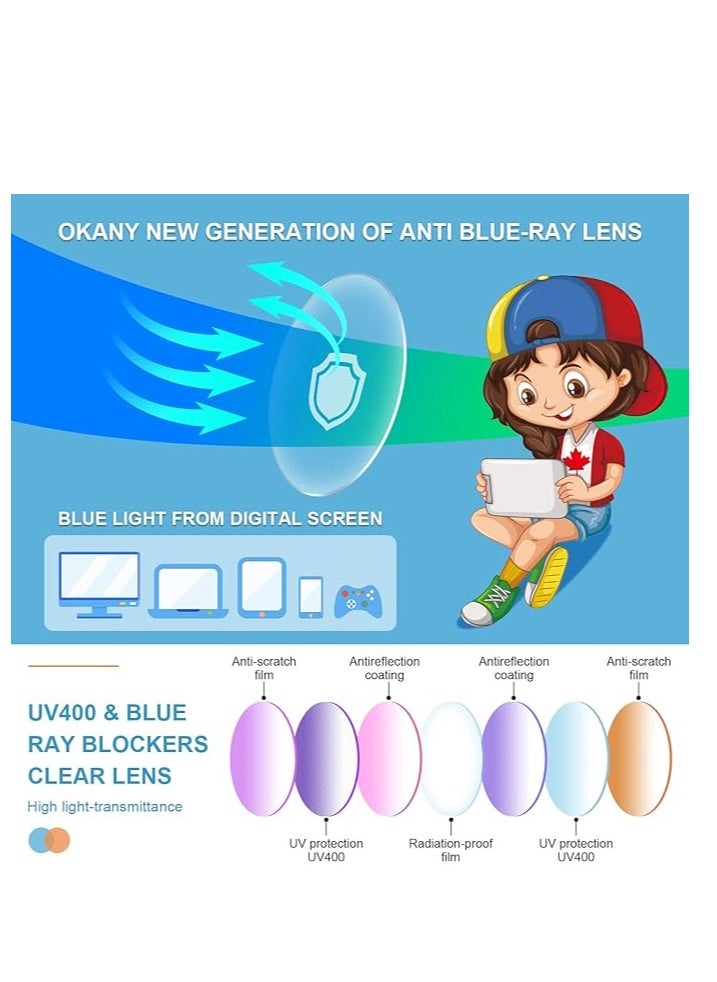 Generic - Blue Light Blocking Glasses, Computer Gaming Glasses for Women Men, Anti Glare Glasses Non Prescription - Image 1